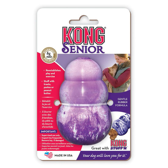 Kong Senior Purple Marble Rubber Dog Toys | Dogs Naturally