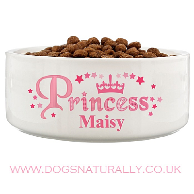 Personalised Dog Bowl Princess Design