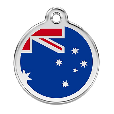 Australian Flag Dog ID Tag (3x Sizes)