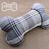 Personalised Bone Dog Toy - Country Tweed Collection - Shades of Grey (Vinnie) Back
