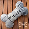 Personalised Bone Dog Toy - Country Tweed Collection - Shades of Grey (Vinnie) 2