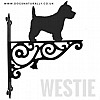 Westie Ornate Wall Bracket