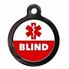 Blind Medical Dog ID Tag